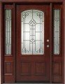Solid Wood Mahogany Front Entry System Pre-hung &Finished TMH7107